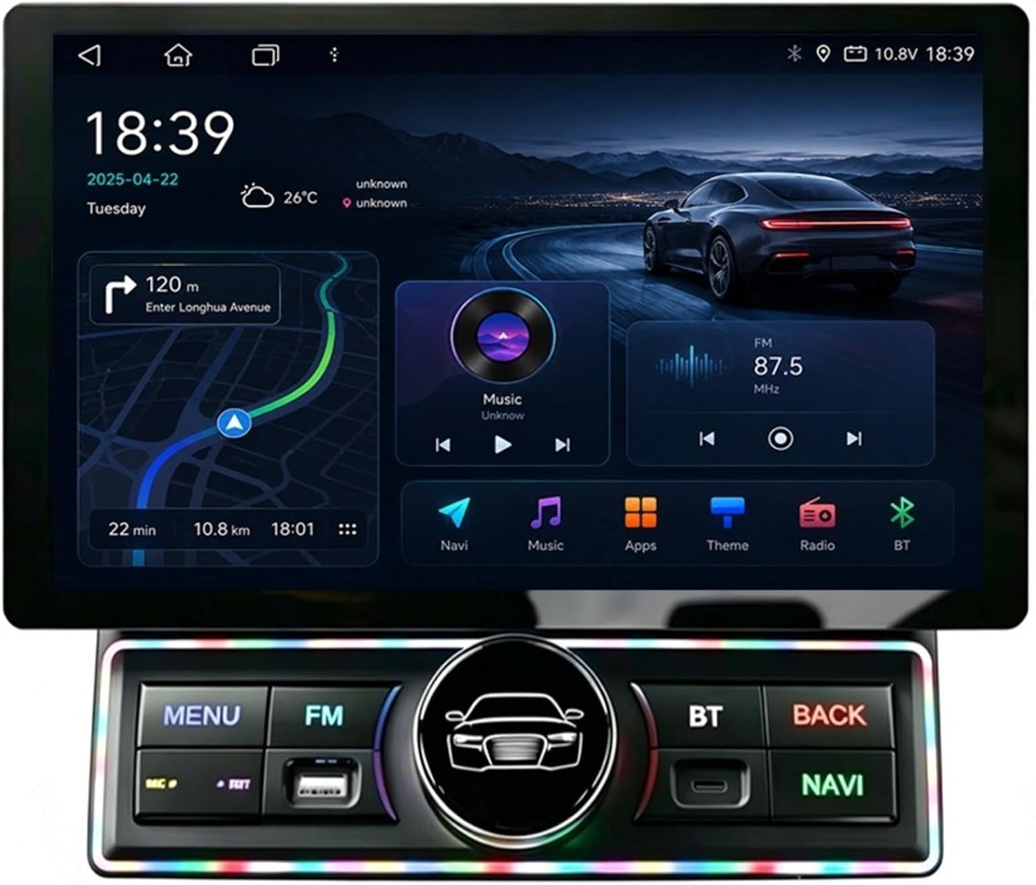 Android 15 Double Din Car Stereo 10.6\