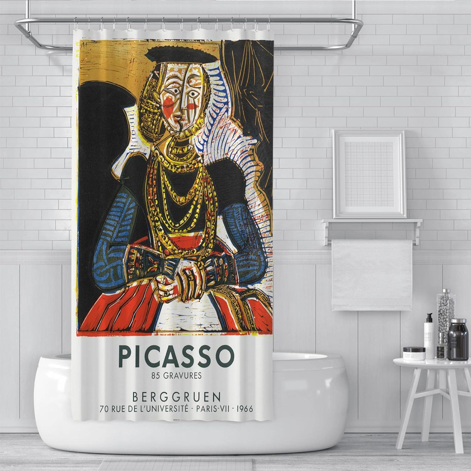 Shower Curtain for Bathroom Pablo Picasso Famous Paintings Shower Curtains Printed