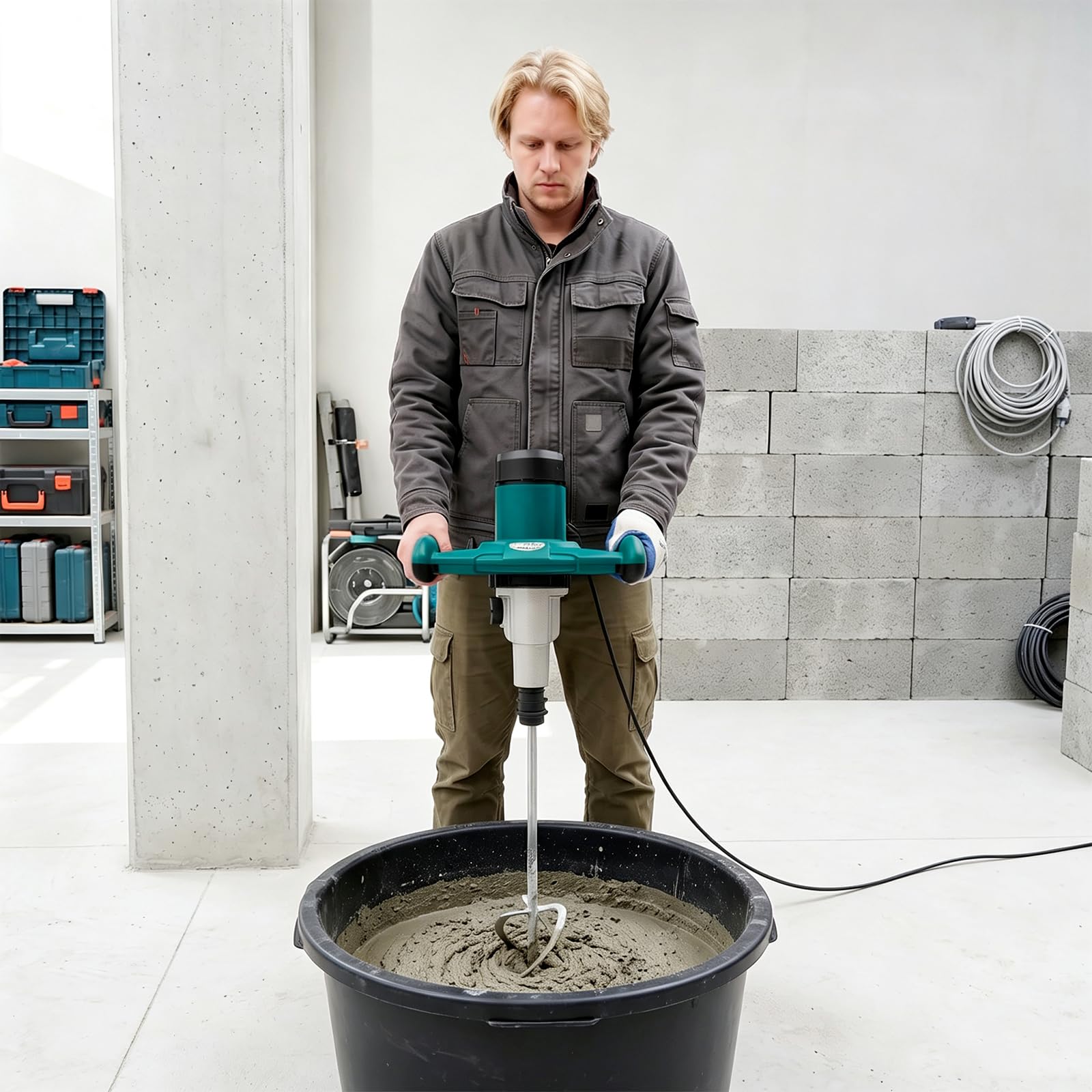 Mörtelrührer 2800W 6-Gang Agitador de hormigón mezclador manual