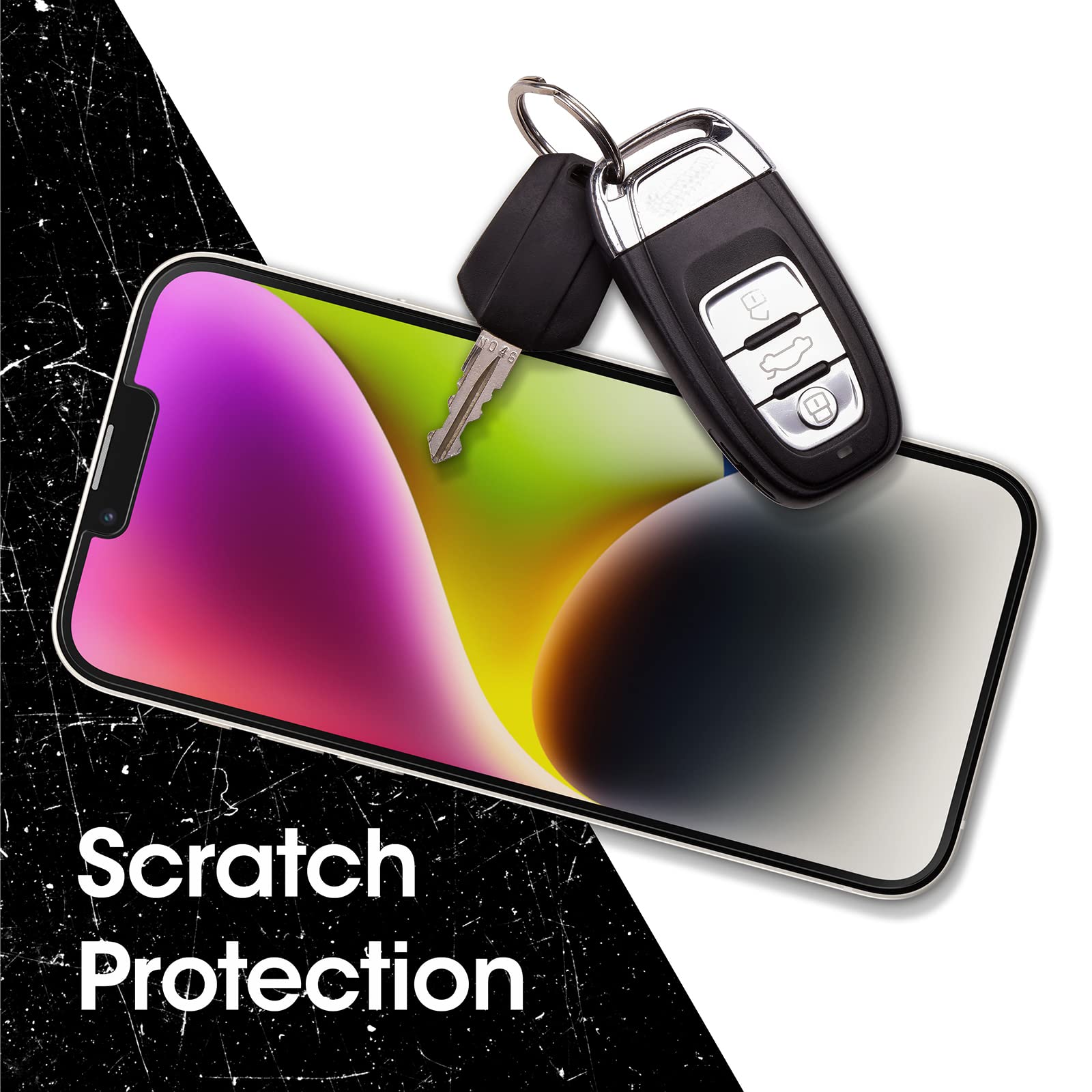 OtterBox Pellicola protettiva in Vetro temperato Amplify per iPhone 14 Plus/iPhone 13 Pro Max con trattamento antimicrobico, x5 Protezione a rotture, graffi e cadute da 1.8m