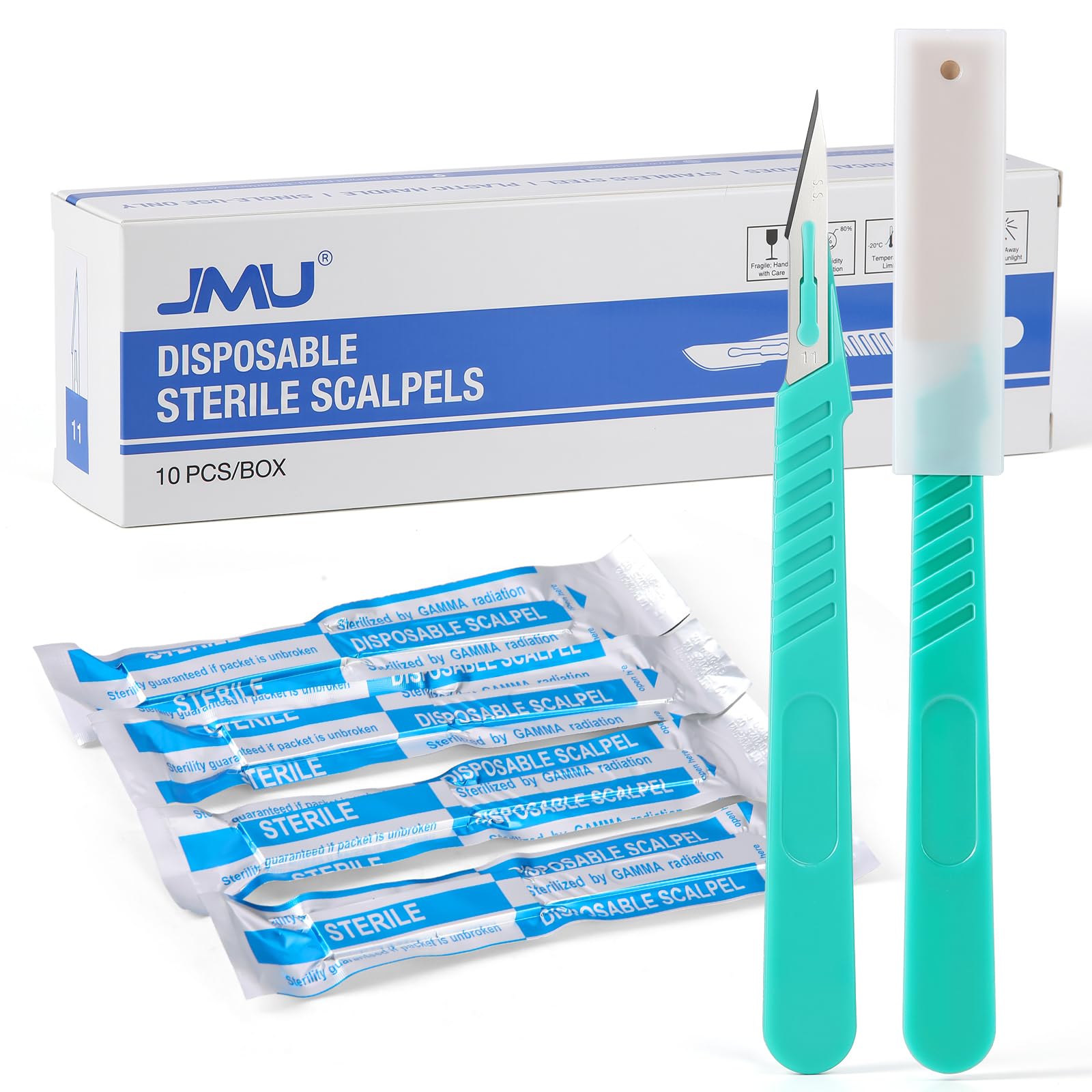 JMU Disposable Sterile Scalpel Blades, #15 Stainless Steel Surgical Blades — Amazon image 13