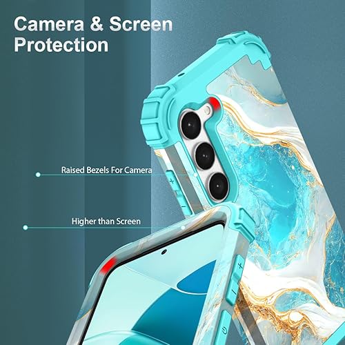 Miniatura 4 de Hocase Funda para Galaxy S23, protección resistente a prueba de golpes de servicio pesado, parachoques de goma de silicona suave+funda protectora