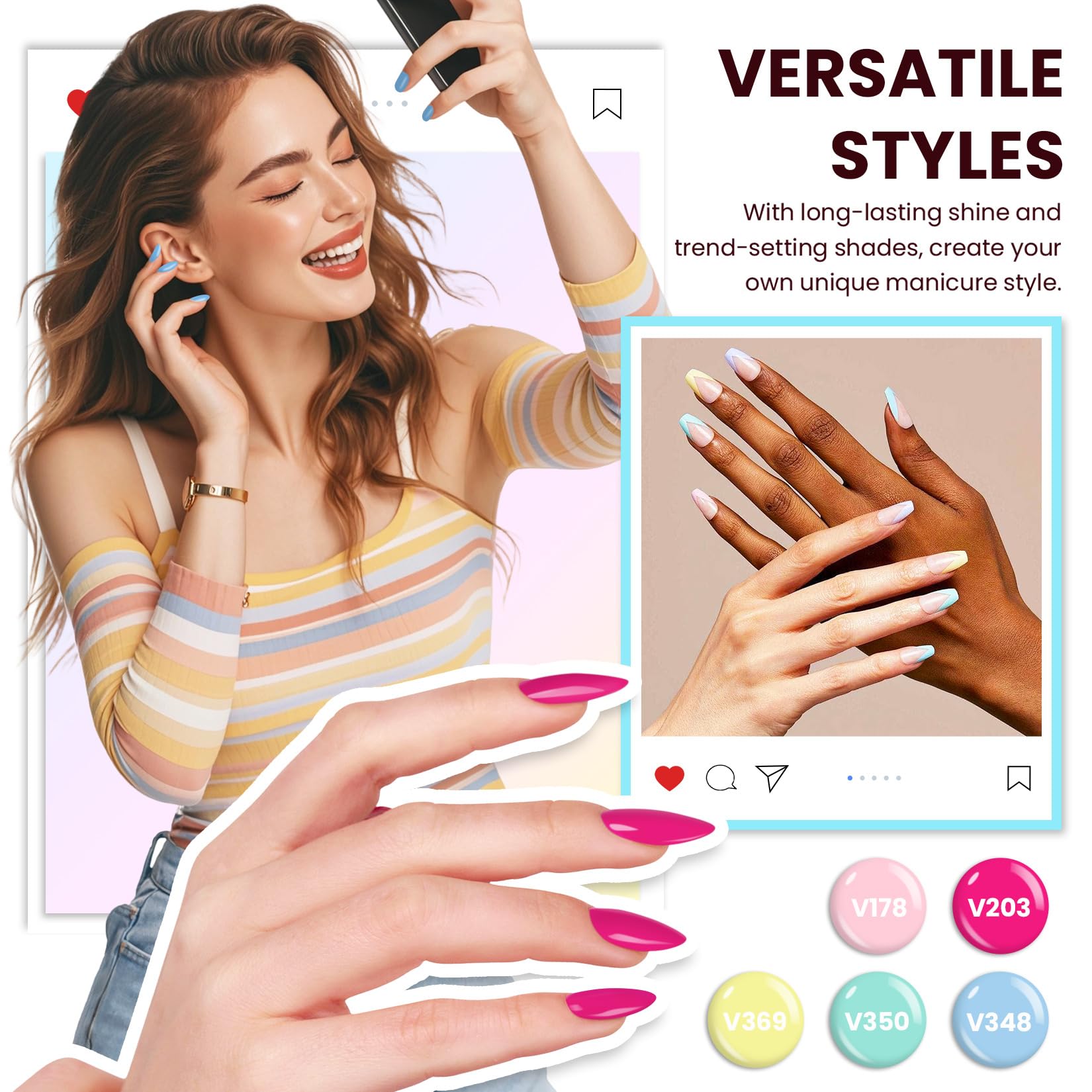 VANREESA Gel Nagellack Set, 36 Farben U V Gel Nagellack Starter Kit mit 48W Nagellampe Gel Nagellack Starter Set Geschenk für Frauen