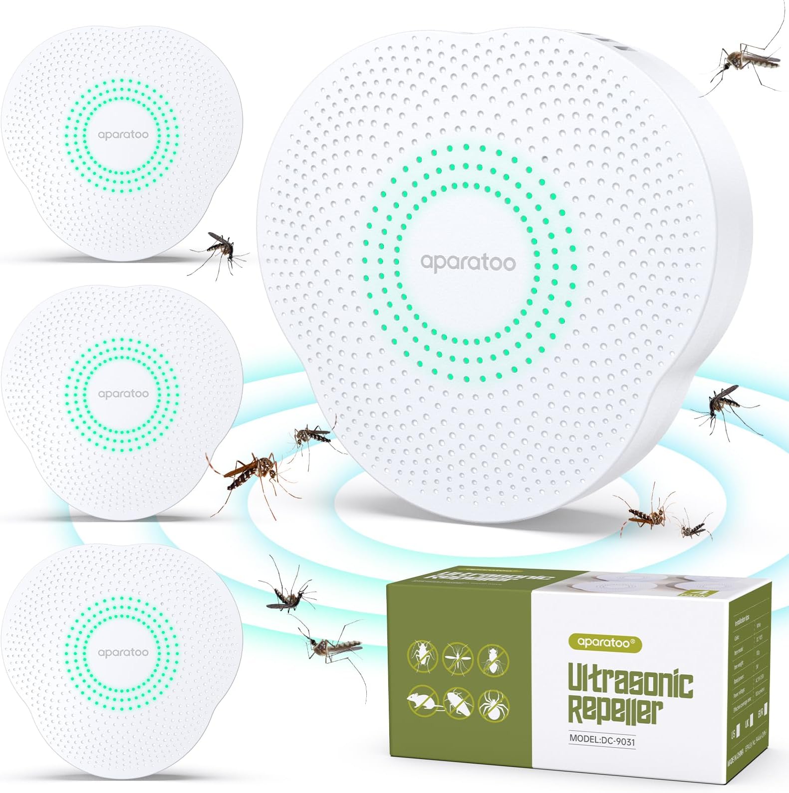 Mouse Repellent, 4 pack Ultrasonic Mouse Repeller Rodent Repellent, Electronic Mice Repellent Plug-in, Ultrasonic Pest Repeller for Repelling Rats,Mouse, Spiders,Moths