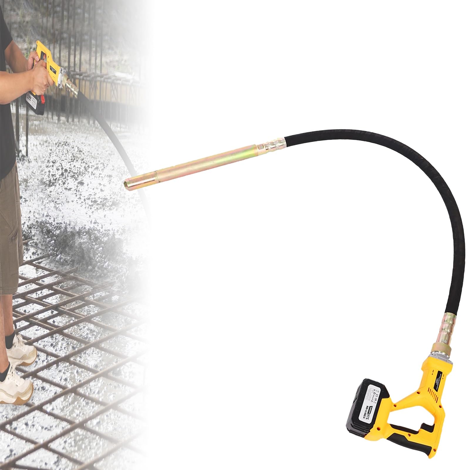Vibrateur à béton sans fil 21V pour éviter les bulles et fissures de construction