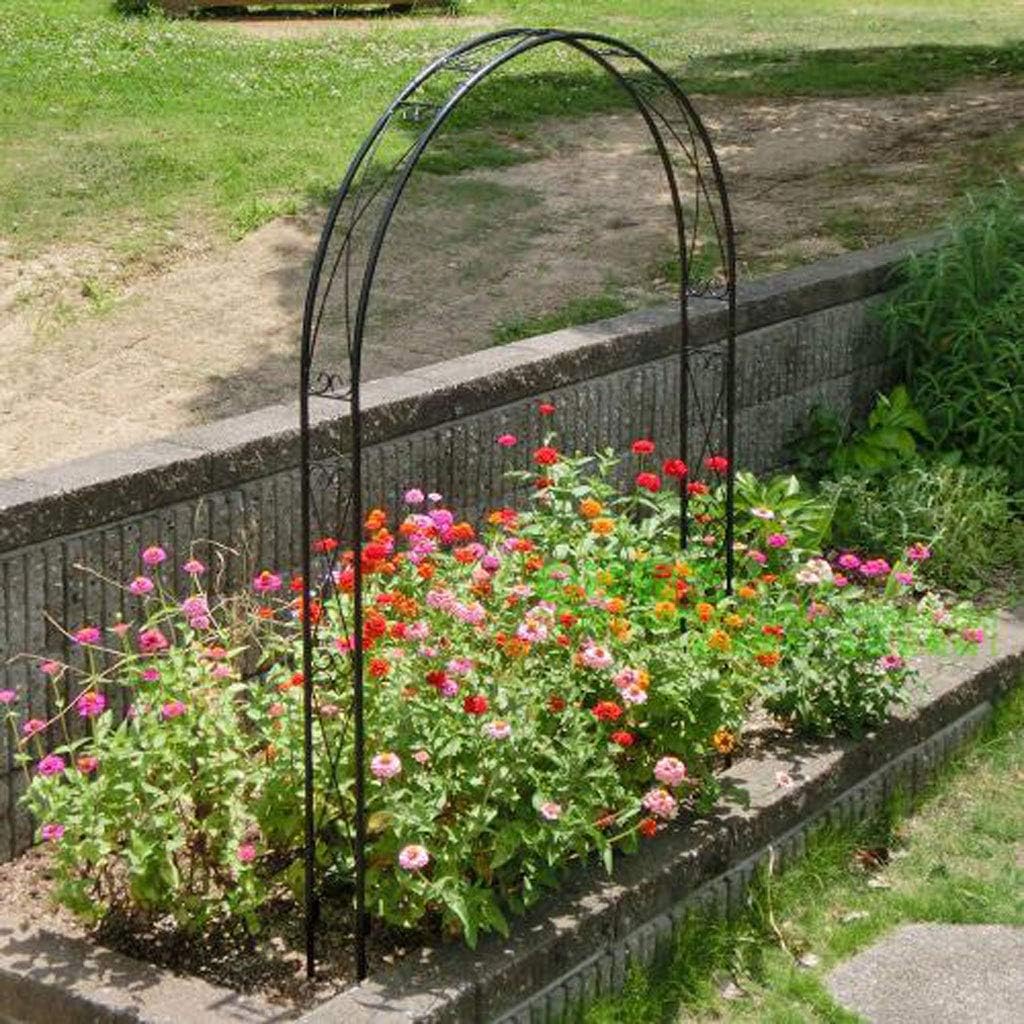 Garden Arbor Wedding Arches for Ceremony Garden Arch Arbor Arbour Trellis Steel Archway for Climbing Plants Outdoor Garden Lawn Backyard Patio 115x12x240cm Black