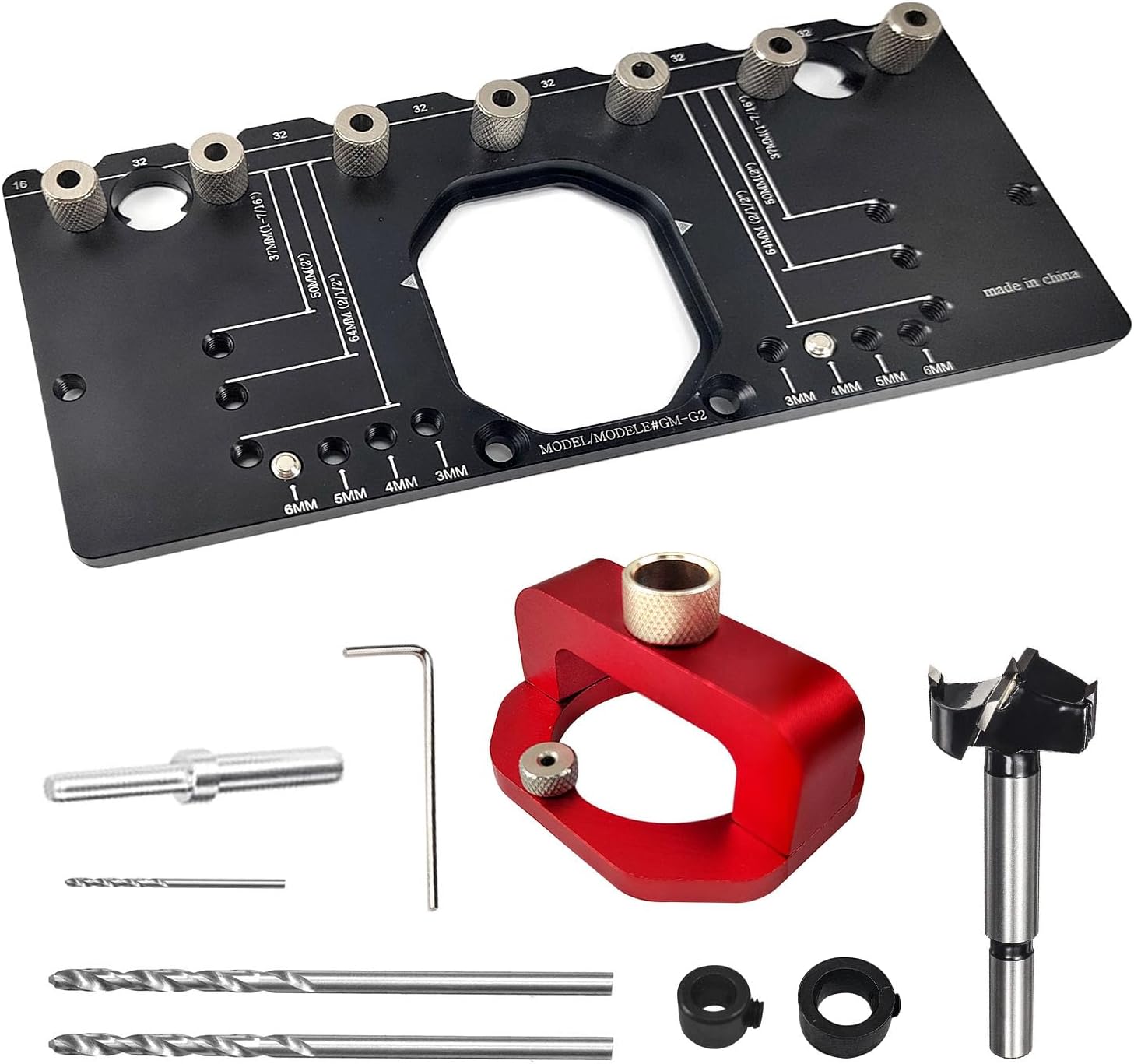 35mm Concealed Hinge Jig, Aluminum Alloy Shelf Pin Drilling Jig