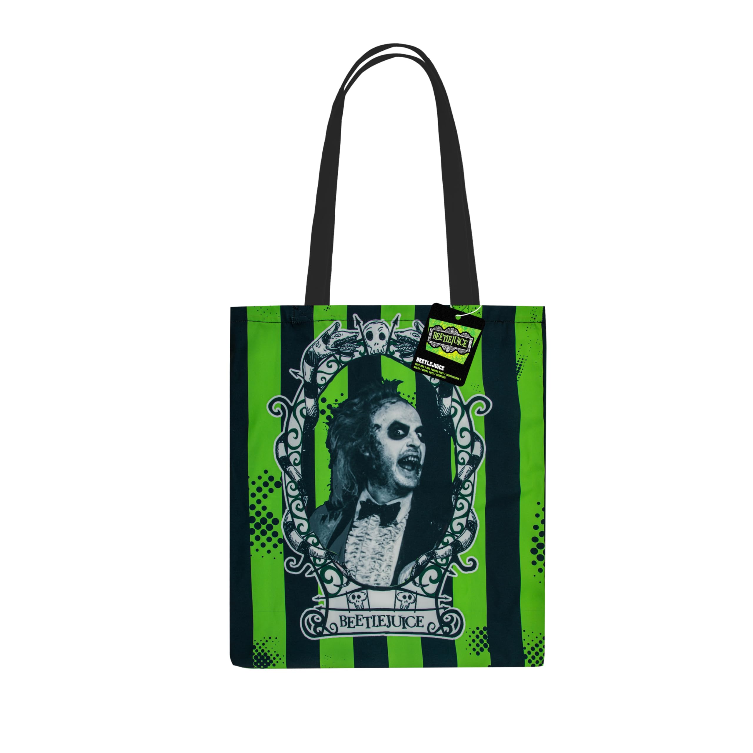 Beetlejuice Striped Tote Bag