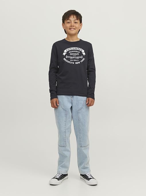 Maglia a Maniche Corte Bambino Jack & Jones Jcotint Tee Ss Azzurro