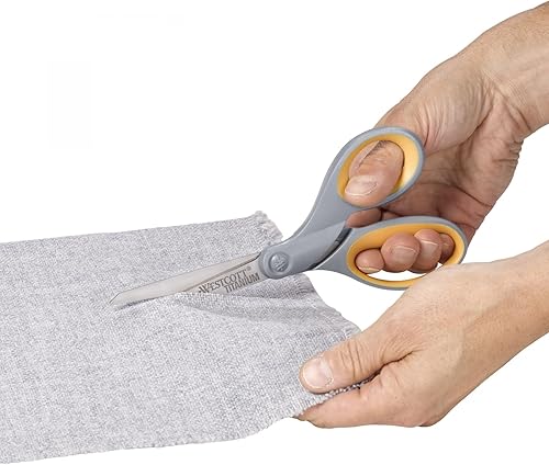 Miniatura 2 de Westcott Tijeras con Recubrimiento de Titanio con Mangos Suaves, 7" Rectas, individual (13526)