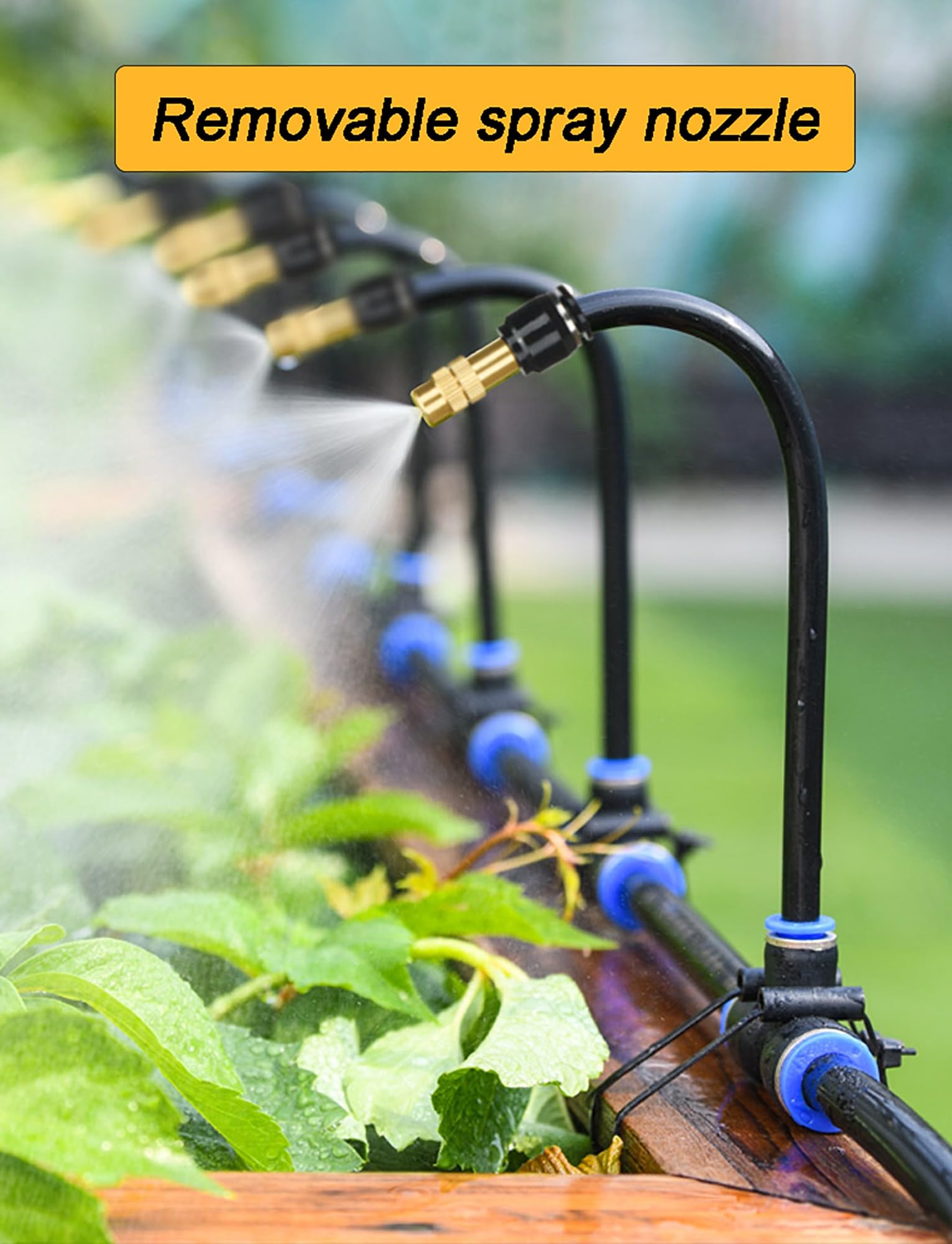 Kit di irrigazione, ugello nebulizzatore regolabile a 360° - Dispositivo di irrigazione automatico for piante da giardino/serra, irrigatore a nebbia rimovibile (facile da collegare)(40meters+40 nozzle