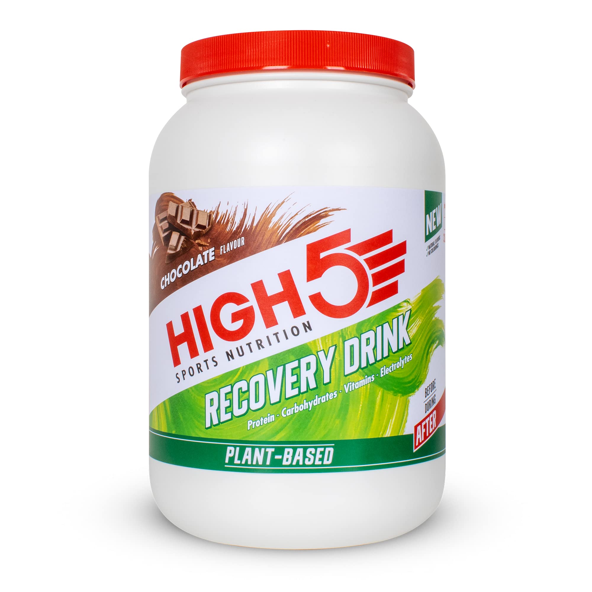 HIGH5 Recovery Drink, Plant Based Pea Protein, Promotes Recovery (Chocolate, 1.6kg)