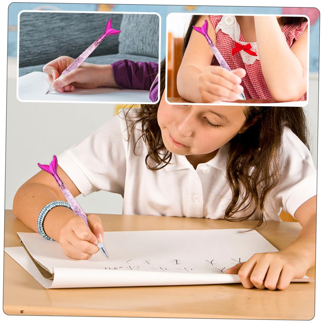 VILLCASE 3 Ensembles Lot De 3 Stylos À Encre Gel Stylos Délicats D'Écriture Multifonctions D'Écriture Portables Accessoires De D'Écriture 8 pièces * 3