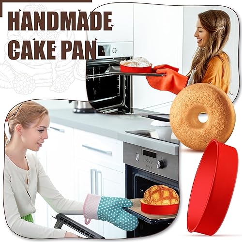 Miniatura 6 de 2 moldes de silicona redondos para hornear, antiadherentes, de liberación rápida, adecuados para budines de tartas de queso, recuerdos de fiesta