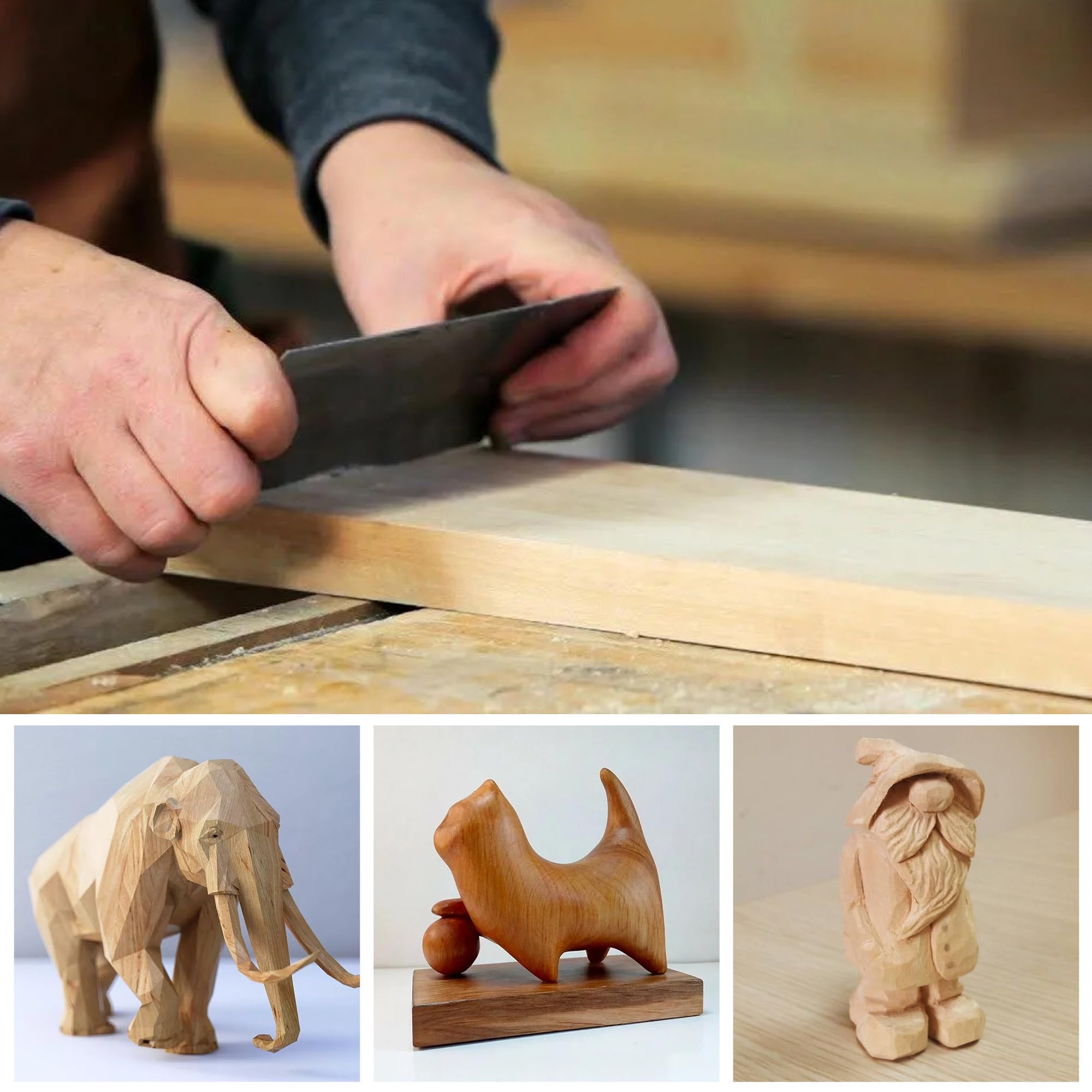 Juego de Herramientas para Tallar Madera 24 Piezas Gubias Profesionales