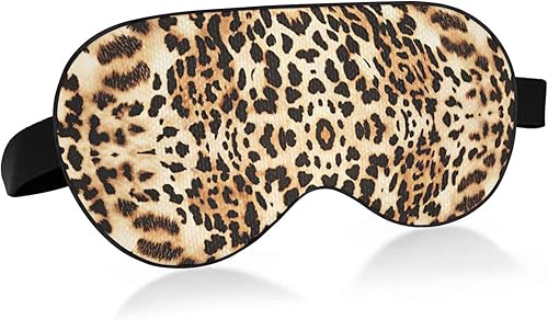 Miniatura 1 de Máscara de dormir sexy con estampado de leopardo para mujeres y hombres, suave y cómoda, bloqueo de luz, vendaje ajustable, cubierta de ojos