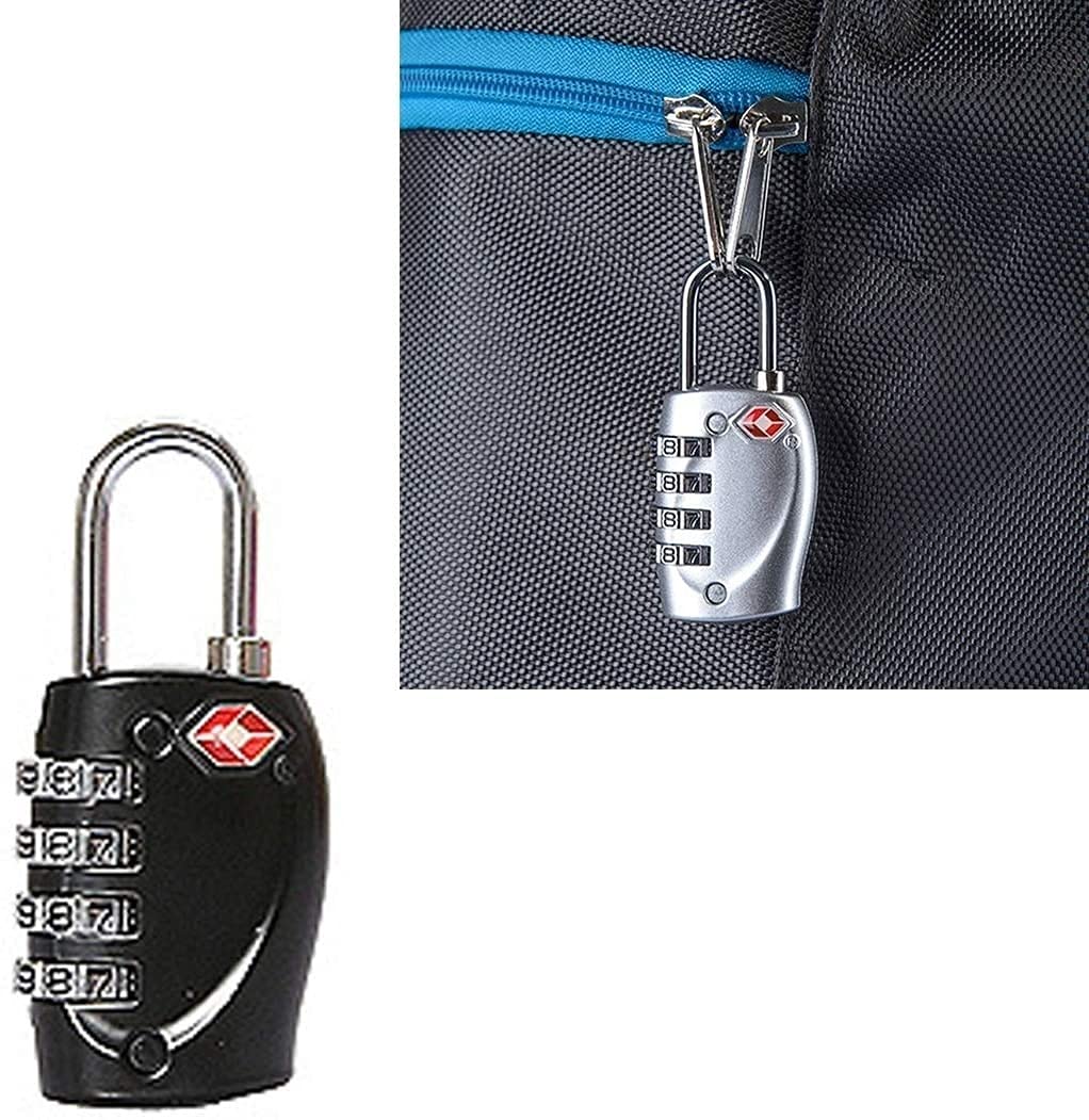 Mnuvxzaewf One Color Luggage Locks,Padlock, For Combination 4 Digits Luggage Travel Suitcase Security Customs Metal Password