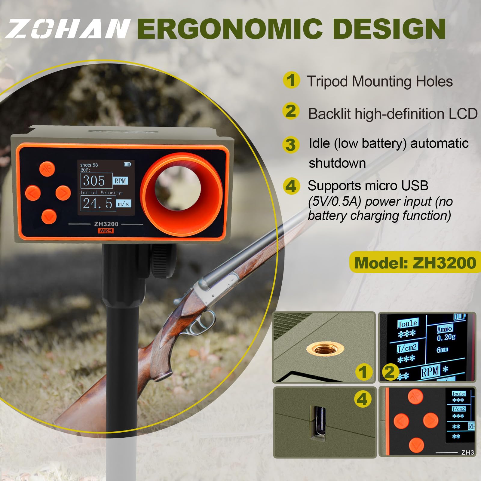 Snapklik.com : Upgrated Airsoft Chronograph, Airsoft Gun Speed Tester ...