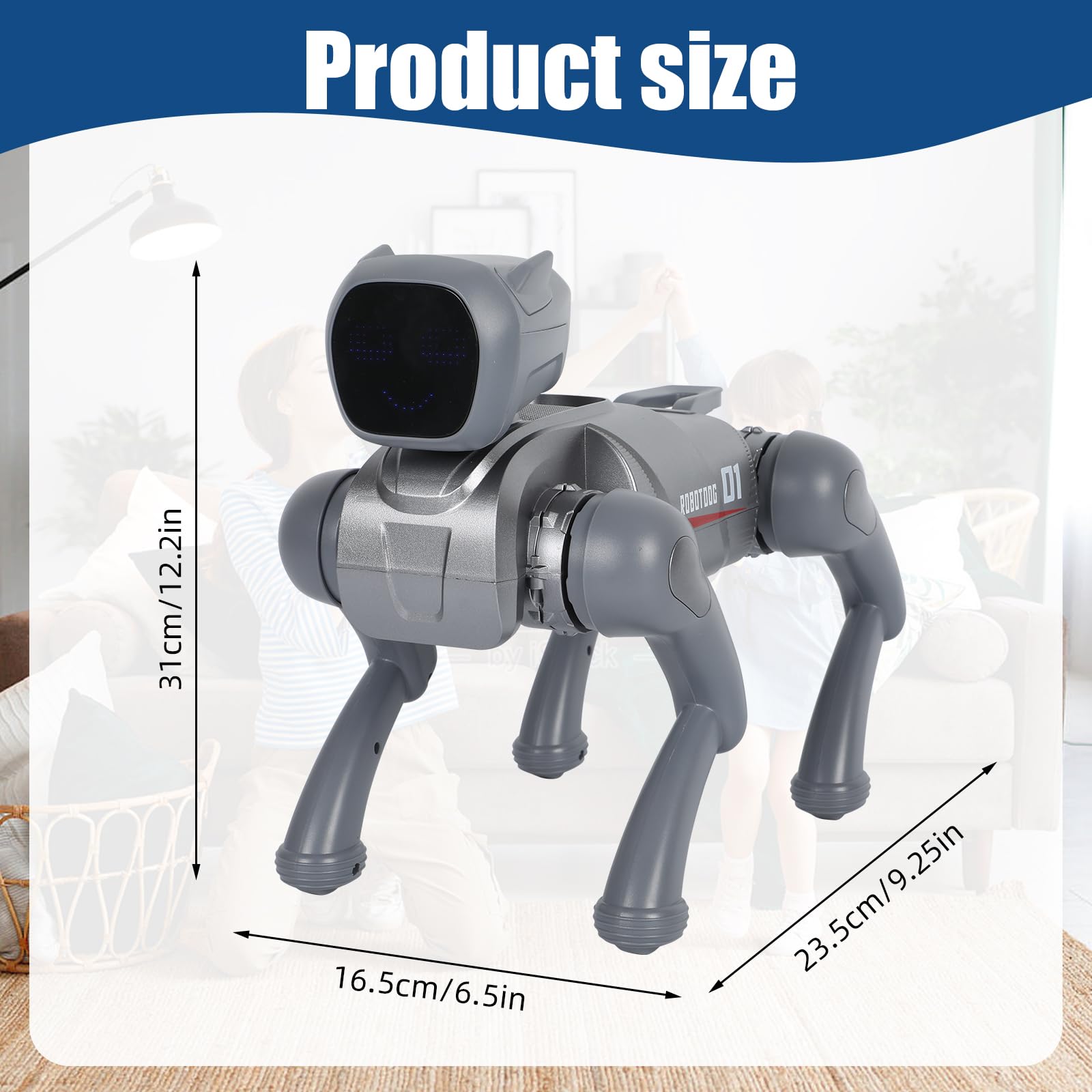 MENAYODA Roboter Hund RC für Kinder, Roboters Hund Ferngesteuerter Spielzeug für Kinder 3+ Jahren, APP-Steuerung, Roboter Hund Spielzeug Kann Programmieren, Tanzen, Musik und Interagieren