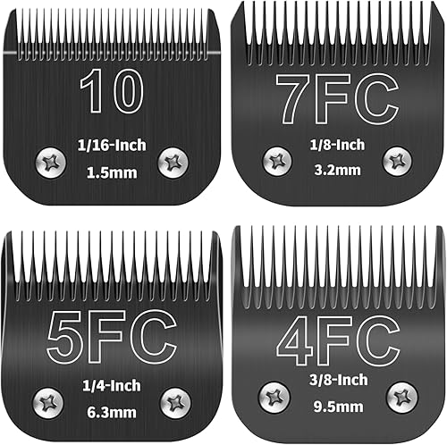 Miniatura 8 de 3-34FC Cuchillas desmontables de aseo para perros para mascotas, compatibles con Ainds, Oster A5, Wahl KM-10 y otras series Clippers, tamaño 3-34FC