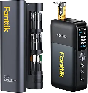 Fanttik F2 Master Mini Cordless Rotary Tool Kit 4V & Fanttik A10 Pro 2-in-1 Digital Laser Tape Measure with HD IPS Color Display