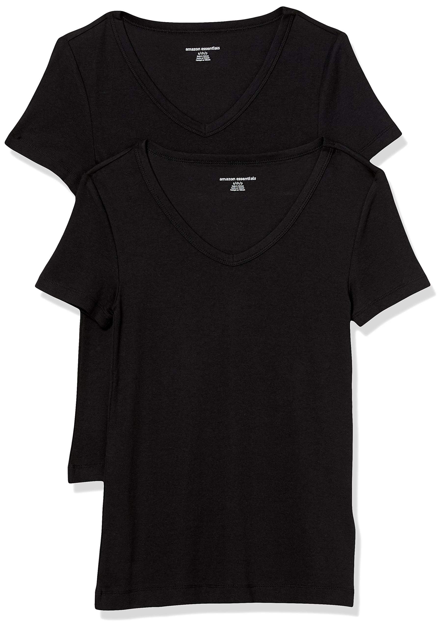 Amazon Essentials Women's Slim-Fit Short-Sleeve V-Neck T-Shirt