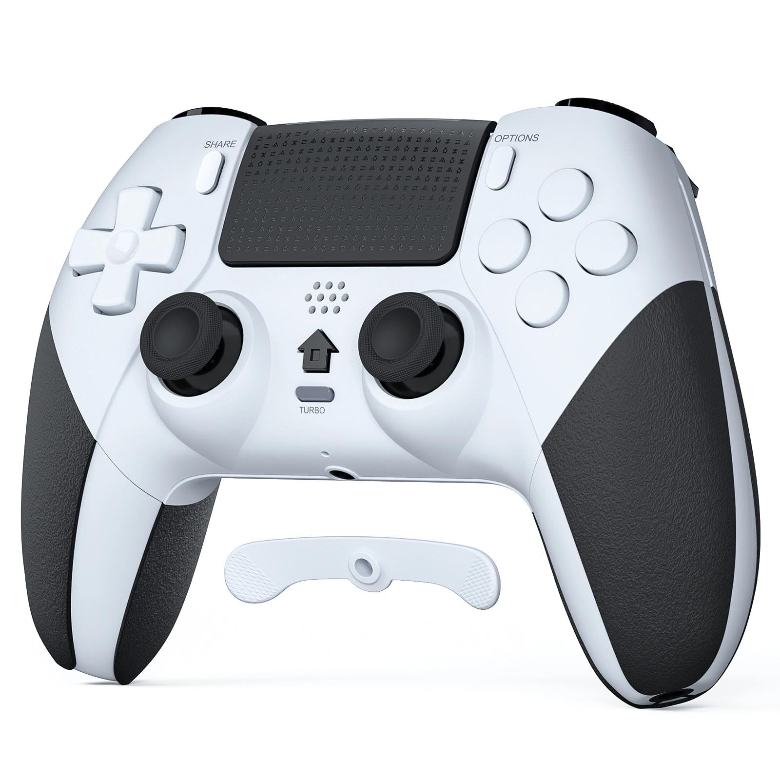 LATEC Controller für PS4, Wireless Controller für PS-4/PS-4 Pro/PS-4 Slim, Bluetooth Remote Gamepad Joystick mit 2 Programmierbaren Tasten, Doppelter Vibration, Turbo, 6-Achsen, Audio-Buchse, Touchpad