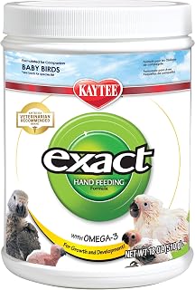 Kaytee Exact Hand Feeding Formula for Baby Birds - 18 oz Instant Mix with Probiotics & Enzymes