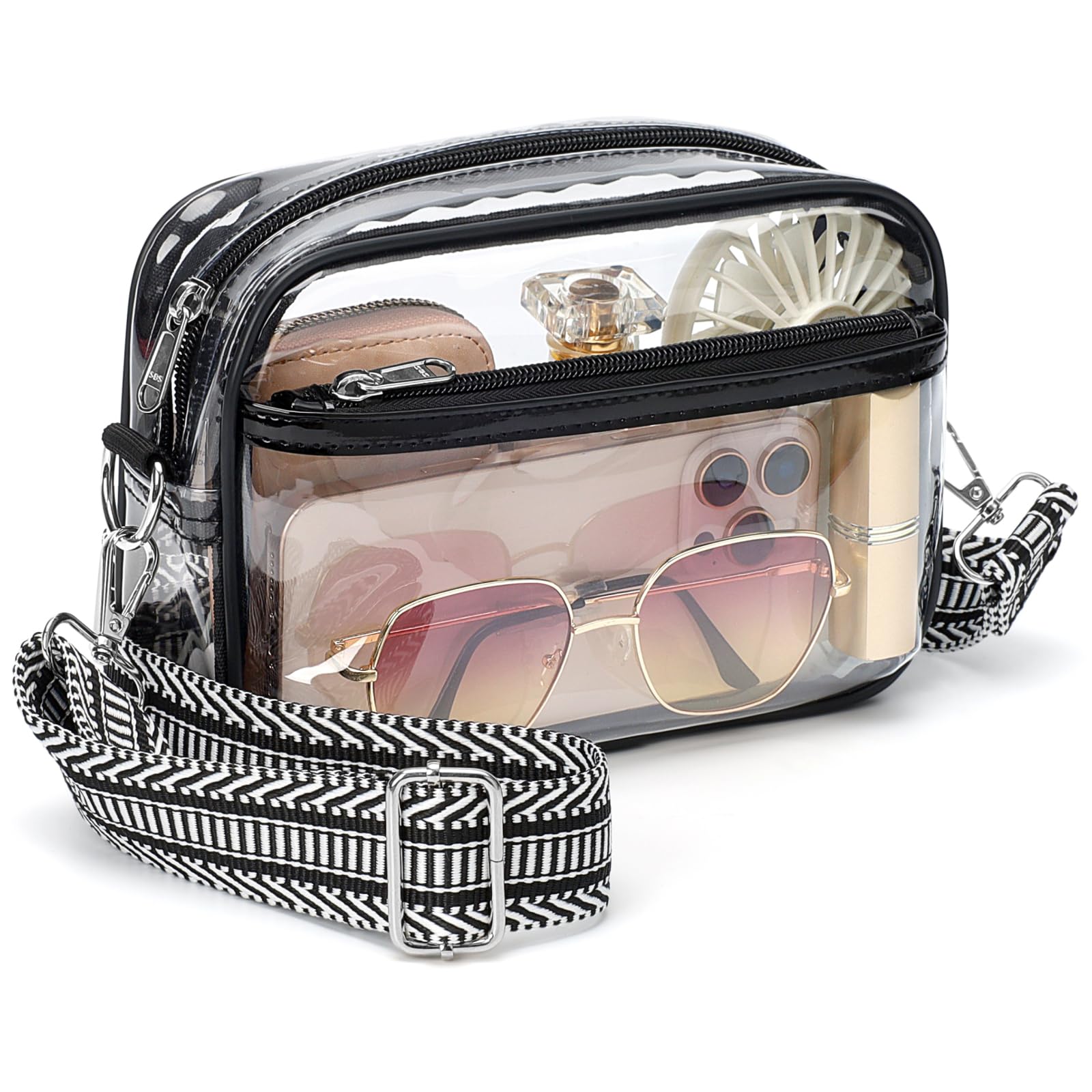 PACKISM Clear Bag for Stadium Events - Small Clear Purse Crossbody Bag