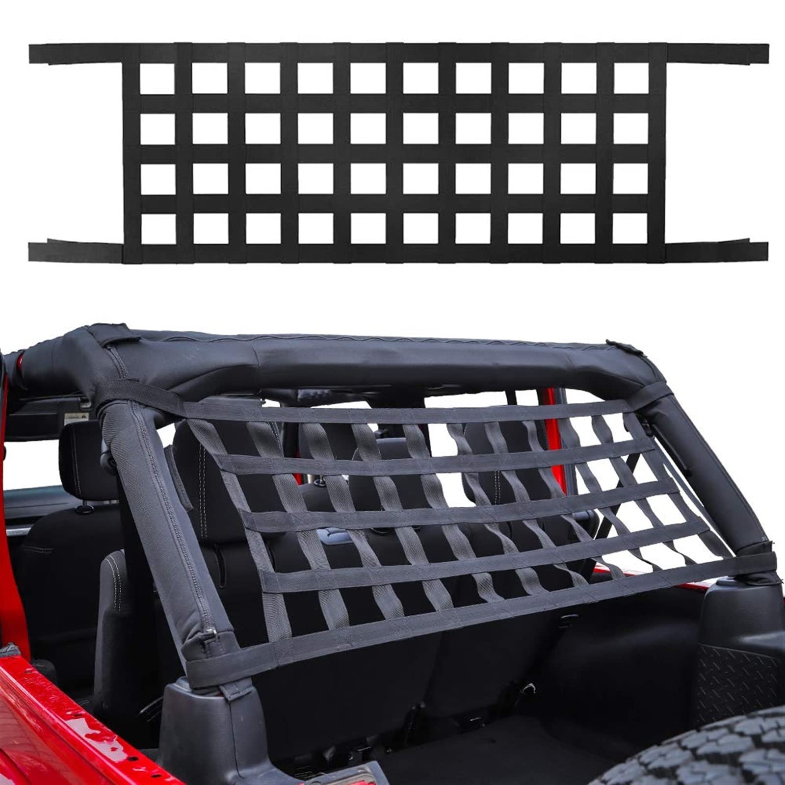 Red De Carga De Nailon - Red Del Maletero Del Coche, Red Portaequipajes Extensible De Doble Capa, Alta Resistencia Y Durabilidad, Apto Para Furgoneta / SUV / Camión ( Size : 1 X 1M/Mesh 10cm/Load 2t )