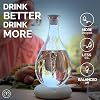 MAYU Swirl Structured Water Carafe - Innovative Vortex Technology Handblown Pitcher. Post Reverse Osmosis Filter Aerating Water Dispenser Stand 1.5 Liter| 51 Oz Dining Glass Jug Design (Earth Base)