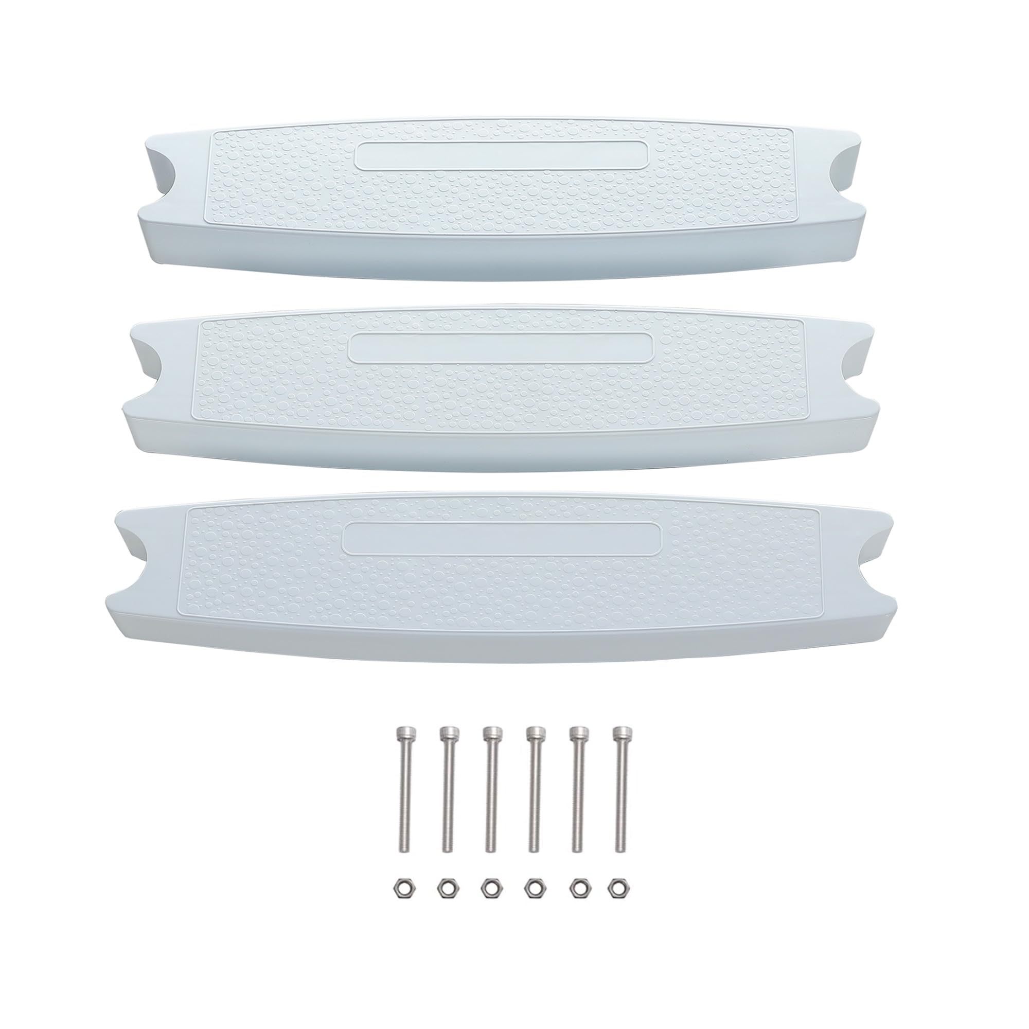 HECASA (3-Pack) 18" Universal Pool Ladder Steps Replacement, Heavy-Duty Molded Plastic Swimming Pool Ladder Rung Step