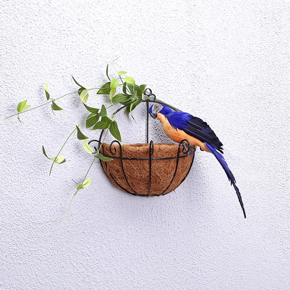 ZYWUOY Simulation Parrot, Artificial Fake Parrot Lifelike Feathered Bird Imitation Garden Ornament 25cm