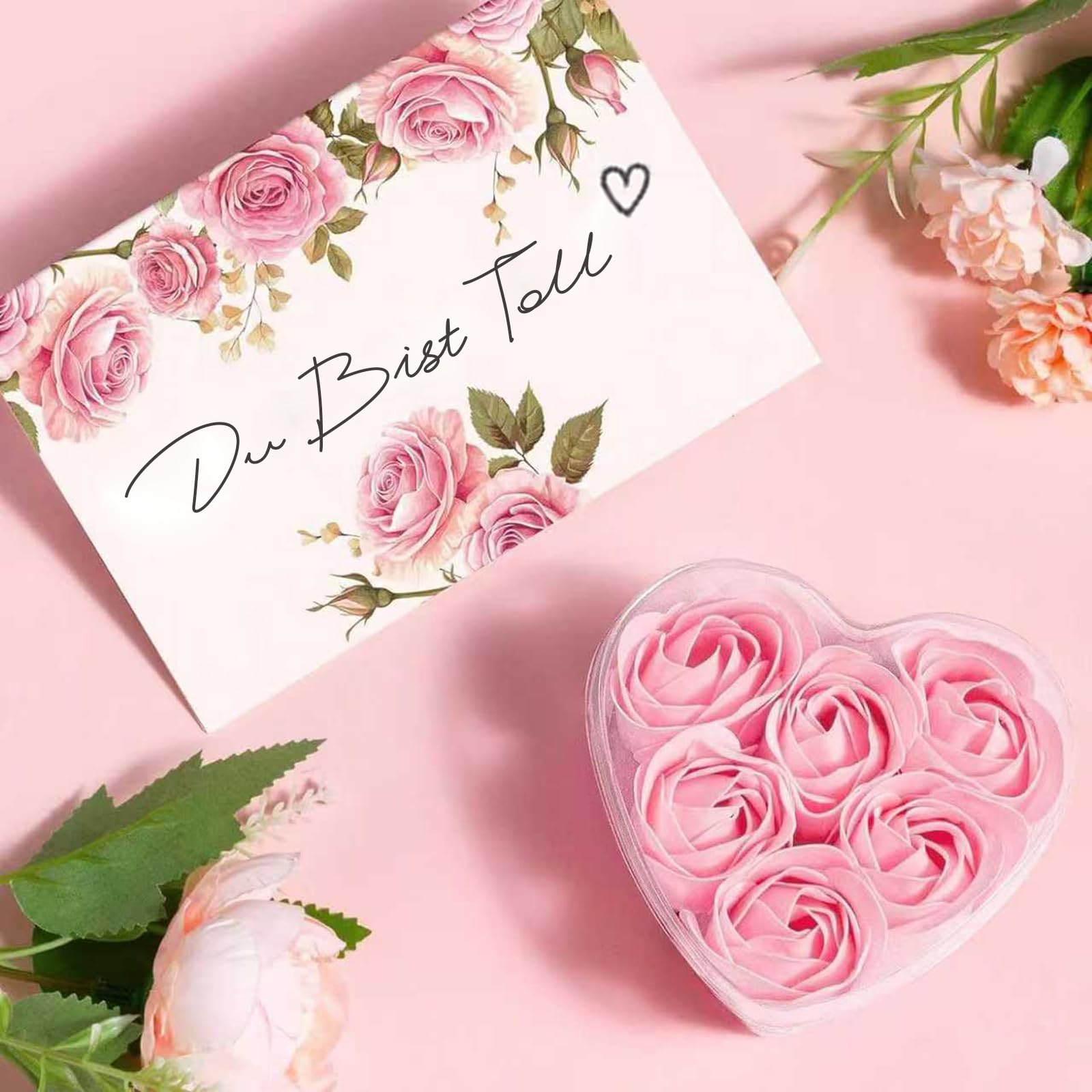 Geschenke für Frauen, Geburtstagsgeschenk für Frauen - 9tlg Rosenduft Geschenkset, Wellness Geschenke für Beste Freundin, Frau, Kollegin, Schwester zum Geburtstag