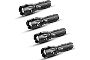 LED Emergency Handheld Flashlight, 4 Pack