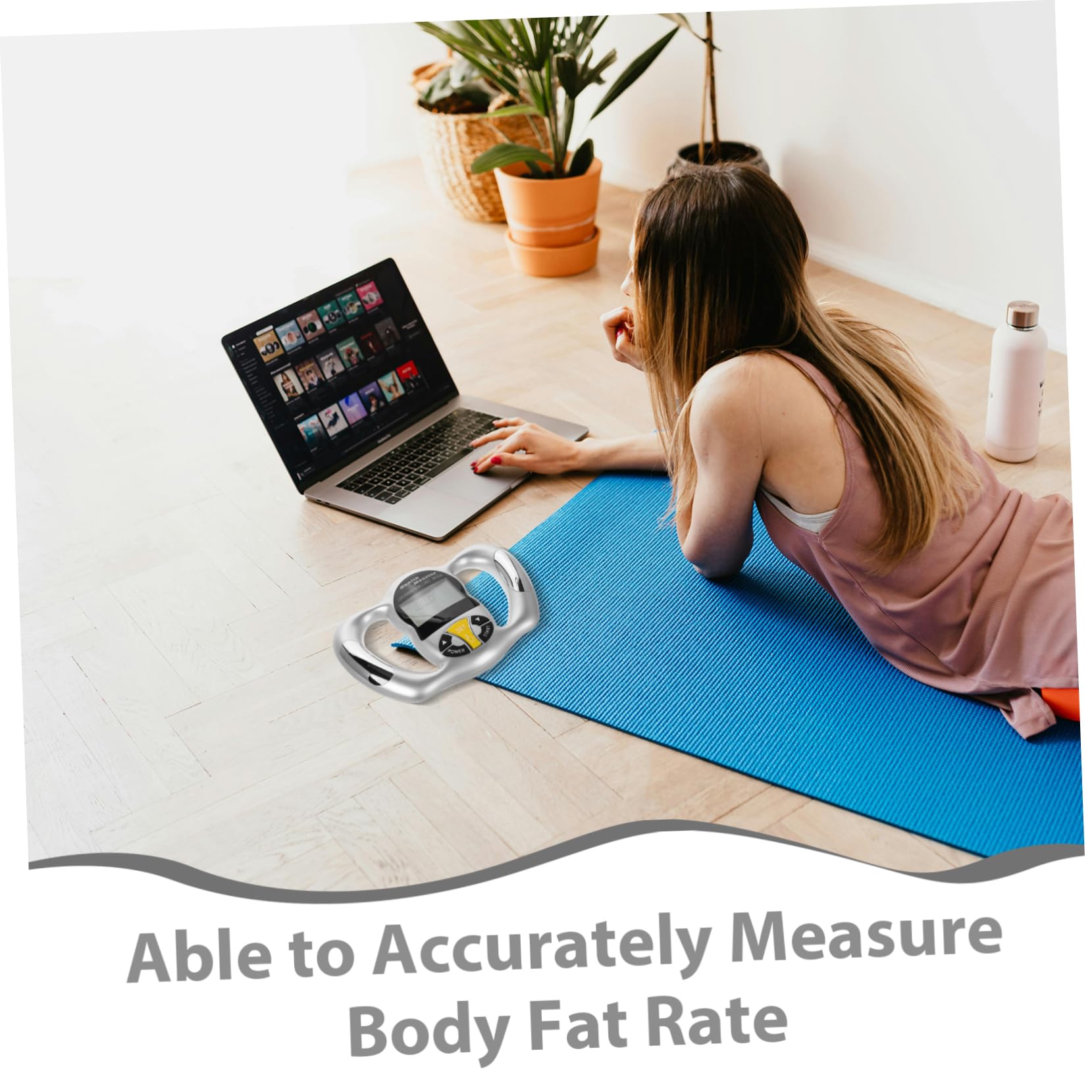 minkissy Medidor de Grasa Corporal Portátil de Alta Precisión Pantalla Lcd, Dispositivo de Medición Manual Abs para Evaluación de Salud Momento y Lugar