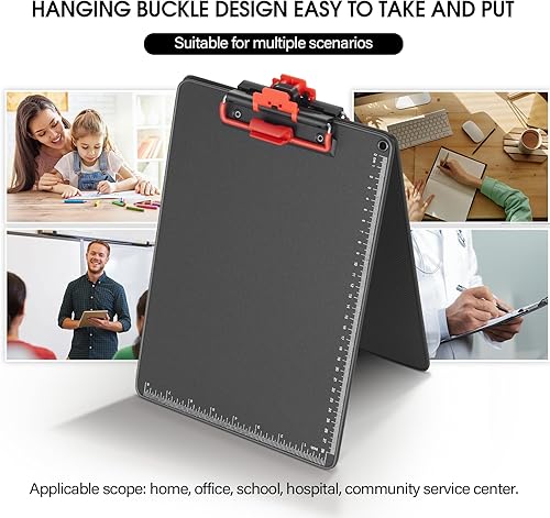 Miniatura 8 de Portapapeles de metal ZORVIDSON de 12.5 x 9 pulgadas, color plateado, tamaño A4, portapapeles de metal, duraderos, para aulas, restaurantes,