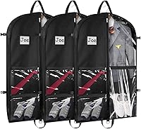 Vista 11 de Bolsa de ropa de baile transparente Zilink para niñas adolescentes, bolsas de baile para bailarines y adolescentes con 5 bolsillos transparentes