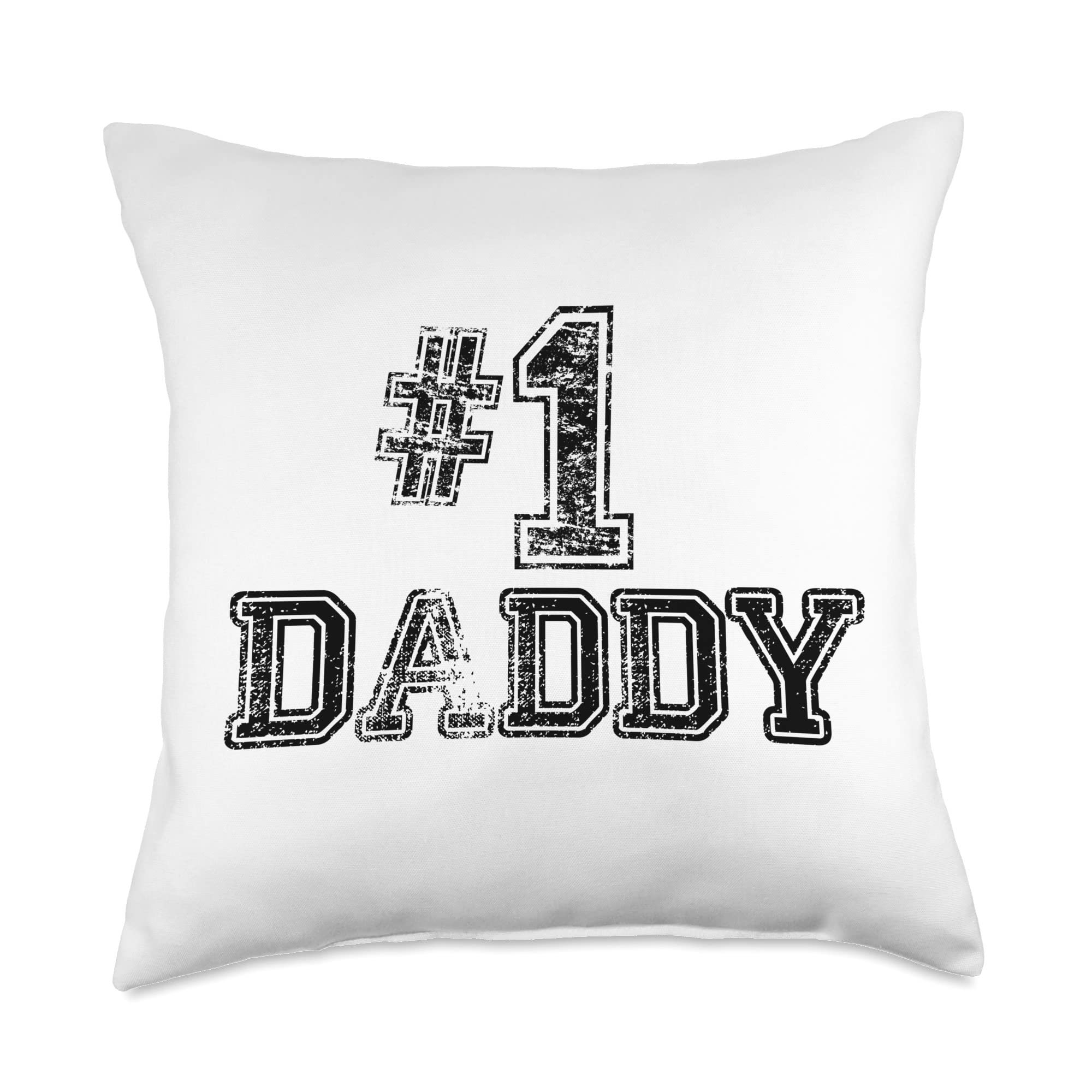# 1 Daddy-Number One Throw Pillow, 18x18, Multicolor
