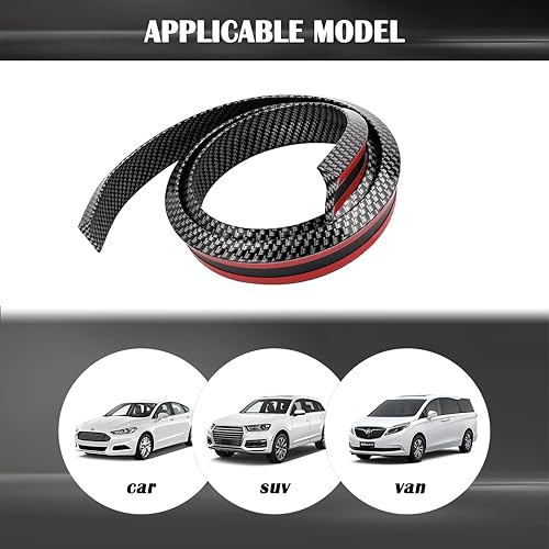 Miniatura 6 de Alerón trasero de automóvil de 4.9 pies - Alerón de techo brillante 3D, alerón de maletero con labio, accesorios exteriores para automóvil