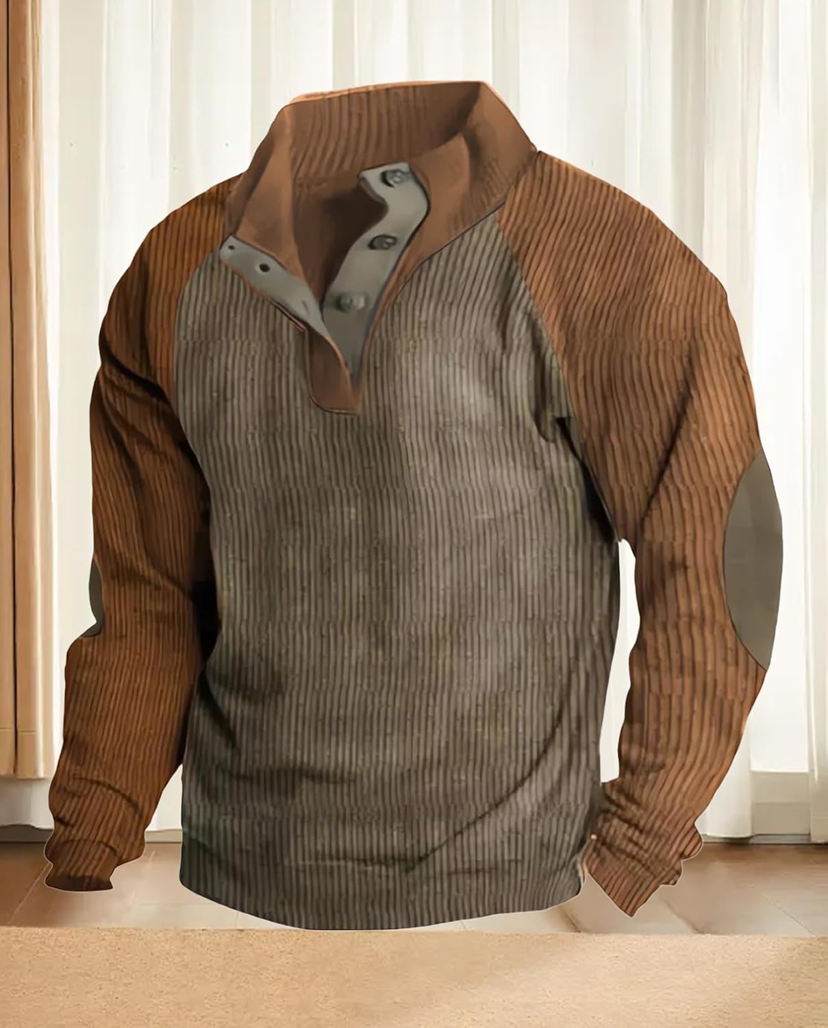 Western Sweatshirts for Men Aztec Retro Pullover Quarter Zip Sweatshirt Mens Stitch... - Image 4