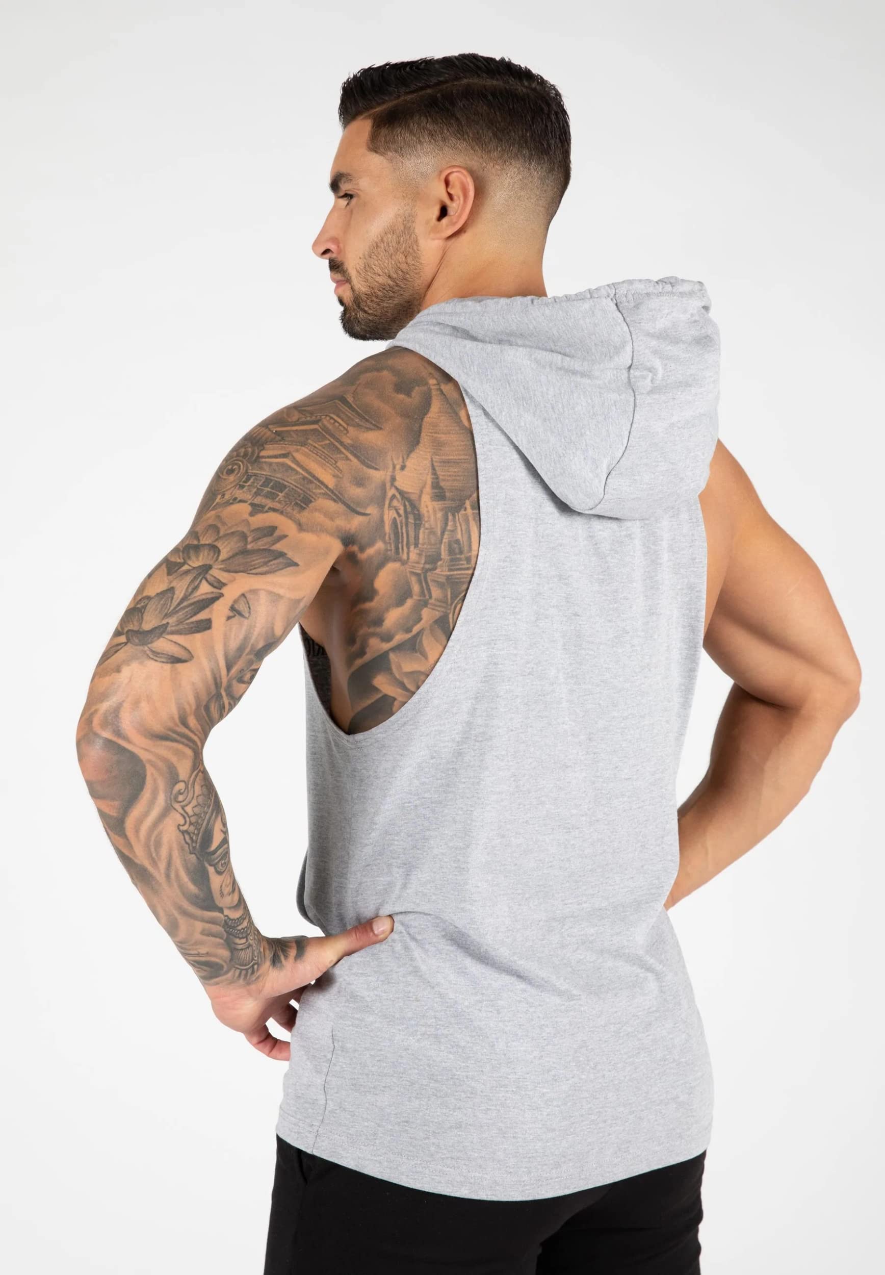 GORILLA WEAR Rogers Tank Top z kapturem - szary melanż