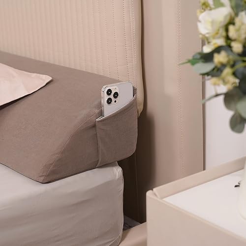 Aurako Almohada de cuña para cama tamaño Queen, almohada para cabecero, colchón de cuña, relleno de huecos de cama triangular, cuñas de espuma