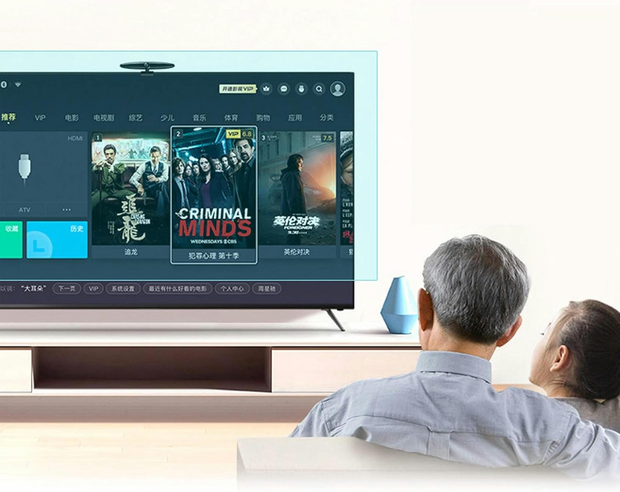 Proteggi Schermo TV antiriflesso Pellicola Protettiva Opaca antiriflesso Che blocca la Luce Blu e Pellicola Filtro UV per LCD da 43-55 Pollici, LED, OLED e QLED 4K HDTV