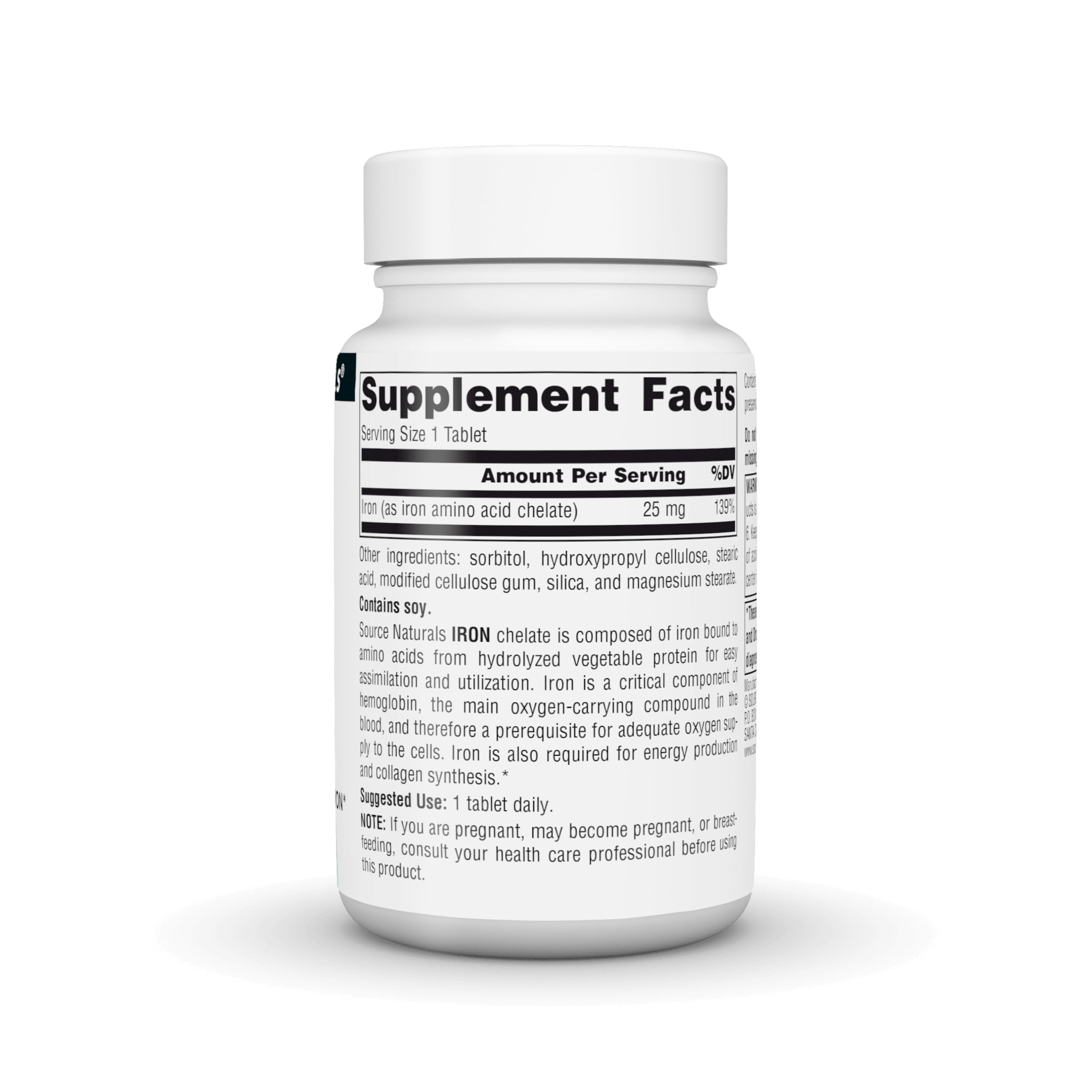 Source Naturals Iron, Amino Acid Chelate, 25mg - 100 Tablets — Amazon image 3