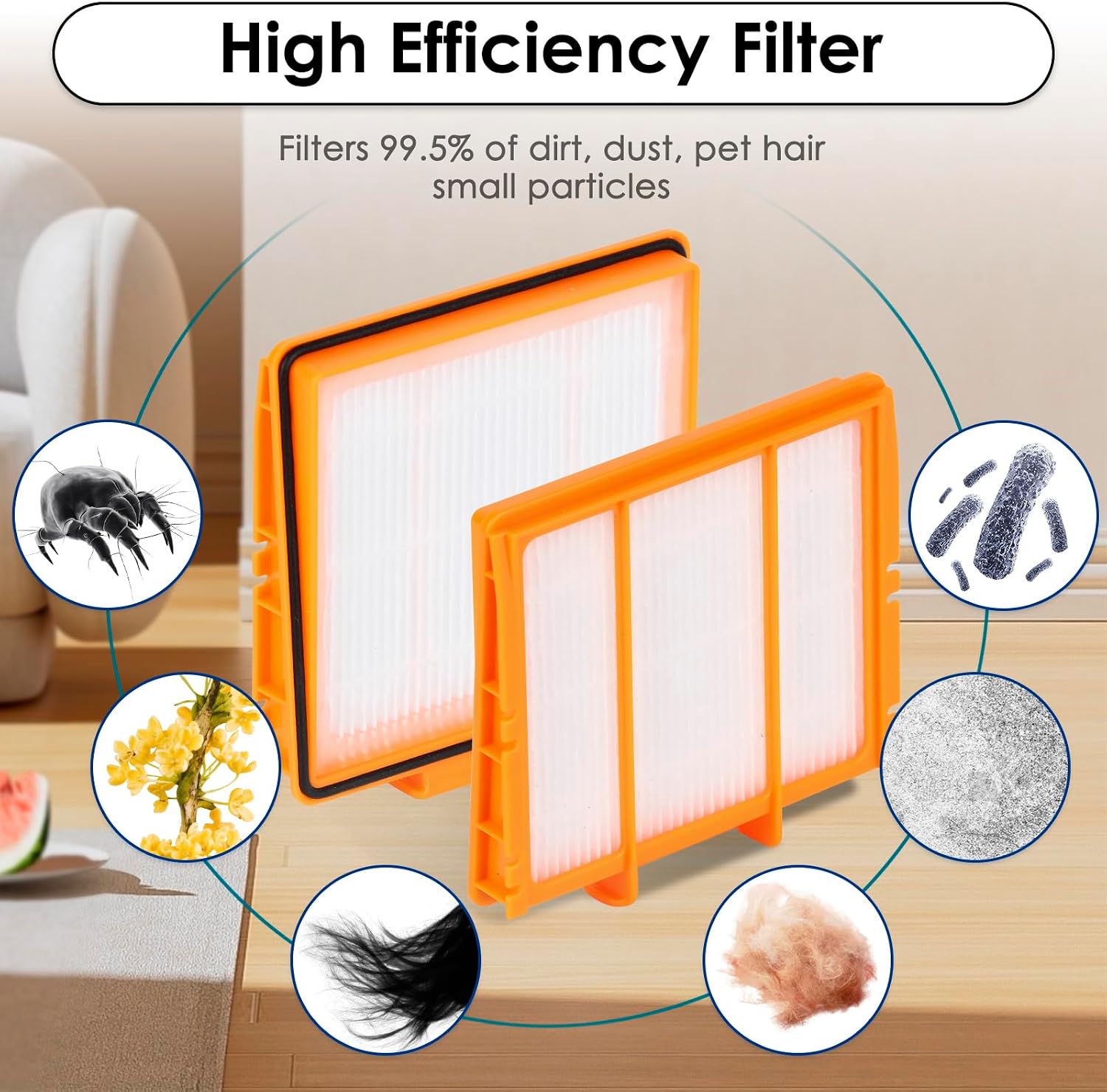 (3 Pack) UR2650WS Replacement HEPA Filters for Shark UR2650WS, RV2820YE, AV2800ZE, AV2810YS, AV2501AE, RV2502AE, AV2501S AV2511AE RV2410WD RV2610WA RV2610WD RV2620WD, Vacuum Filters, Accessories Kit