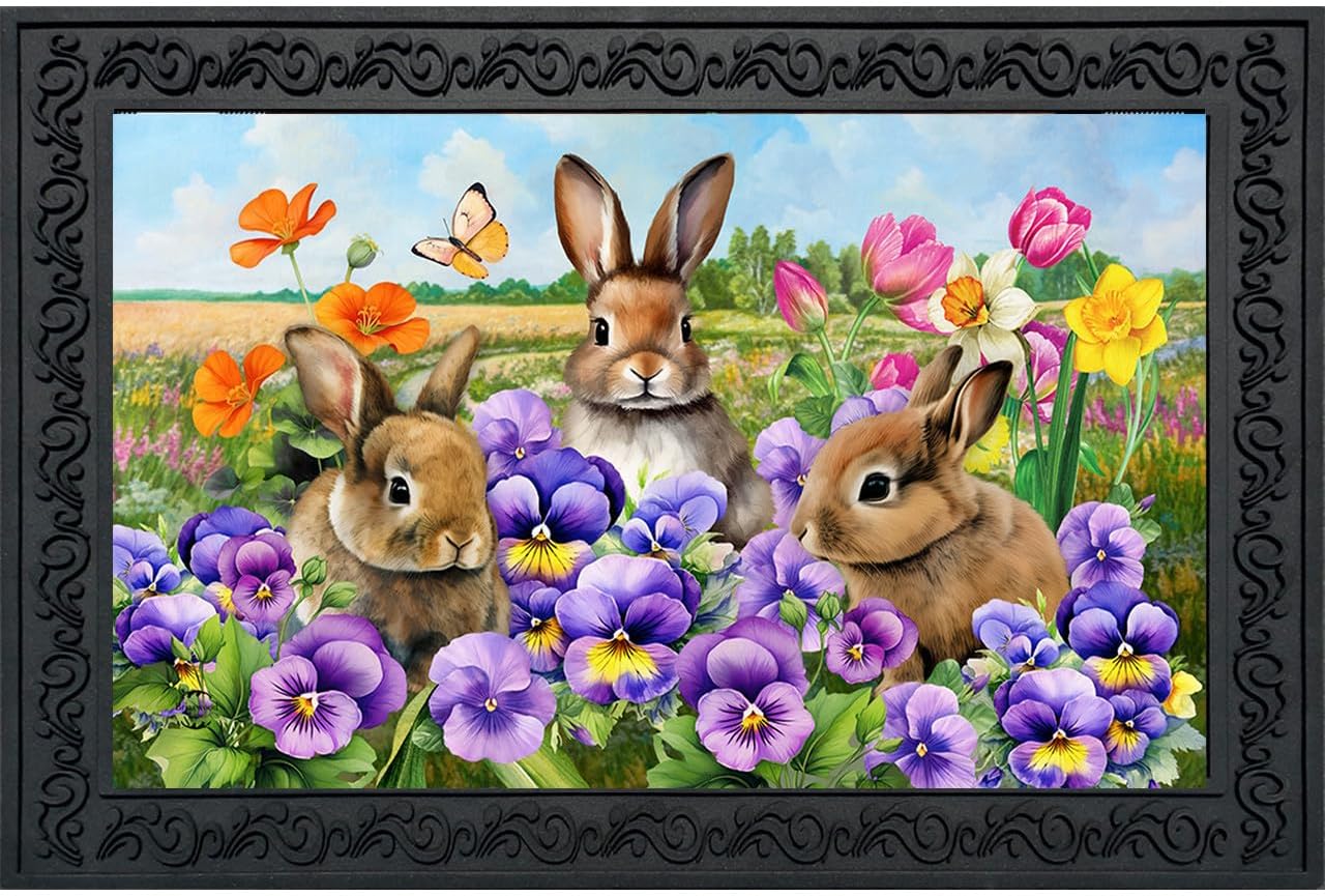 Briarwood Lane Spring Bunny Trio Doormat