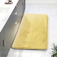 Vista 122 de Clara Clark - Tapete para baño, de espuma viscoelástica, terciopelo y felpa ultra suave, antideslizante, lavable a máquina y de secado rápido, de 17