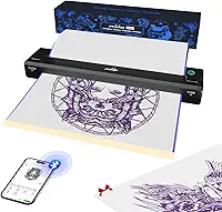 Impressora de estêncil de tatuagem sem fio P90 da PeriPage – para profissionais e iniciantes, conectividade Bluetooth e USB, papel estêncil gratuito incluído