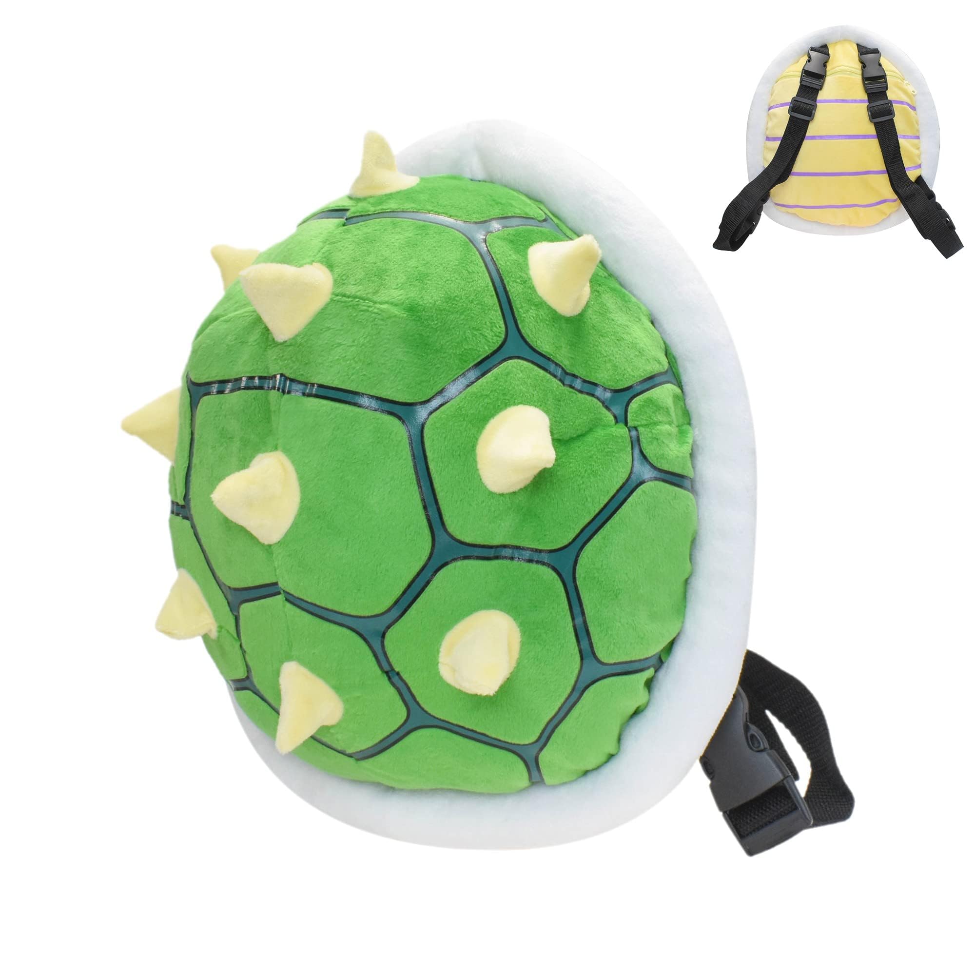 Cute Turtle Costume Backpack - Green Koopa Troopa Turtle Shell Bag - Soft Stuffed Cartoon Toy - 11.5 Inches